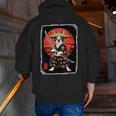 Boston Terrier Samurai Ninja Vintage Anime Japanese Ukiyo-e Men Zip Up Hoodie Back Print, funny gift