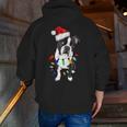 Boston Terrier Santa Christmas Lights Xmas Dog Lover Men Women Kids Men Zip Up Hoodie Back Print, Boston Terrier Christmas Hoodies, funny gift