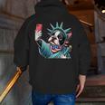 Boston Terrier Selfie Statue Of Liberty 4th Of July American Men Zip Up Hoodie Back Print, American Boston Terrier Hoodies, Boston Terrier 4th Of July Hoodies, funny gift