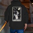 Boston Terrier Tarot Card Star With The Moon Men Women Kids Men Zip Up Hoodie Back Print, Boston Terrier Tarot Hoodies, funny gift