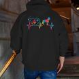 Boston Terrier Tie Dye Heartbeat Love Dog Men Women Men Zip Up Hoodie Back Print, funny gift