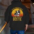 Boston Terrier Never Underestimate a Girl With a Bostie Men Zip Up Hoodie Back Print, funny gift
