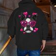 Boston Terrier Valentines Day Shirt Heart Dog Lover Men Zip Up Hoodie Back Print, funny gift