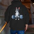 Boston Terrier Weightlifting Deadlift Men Fitness Gym Men Zip Up Hoodie Back Print, Boston Terrier Gym Hoodies, funny gift
