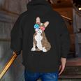 Brindle Boston Terrier Dog Patriotic Shirt USA Flag Men Zip Up Hoodie Back Print, Patriotic Boston Terrier Hoodies, funny gift