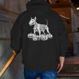 Bull Terrier Skeleton Birthday Halloween Kids Men Zip Up Hoodie Back Print, funny gift