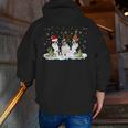 Christmas Boston Terrier Santa Dog Lover Men Zip Up Hoodie Back Print, Boston Terrier Christmas Hoodies, funny gift