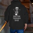 Cute Boston Terrier Dad Dog Lovers Puppy Bostie Owner Men Zip Up Hoodie Back Print, Boston Terrier Dad Hoodies, funny gift