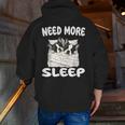 Cute Boston Terrier Need More Sleep Pajamas Nightgown Men Zip Up Hoodie Back Print, funny gift