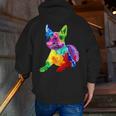 Dog Lover Boston Terrier Dog Colorful Boston Terrier Men Women Kids Men Zip Up Hoodie Back Print, funny gift