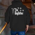 The Dogfather Boston Terrier Dog Dad Tshirt Idea Men Zip Up Hoodie Back Print, Boston Terrier Dad Hoodies, funny gift