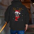 Family Matching Reindeer Xmas Boston Terrier Christmas Men Zip Up Hoodie Back Print, Boston Terrier Christmas Hoodies, funny gift