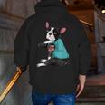 Father's Day Gift Dog Dad Boston Terrier i Love Dad Tattoo Men Zip Up Hoodie Back Print, Boston Terrier Dad Hoodies, funny gift