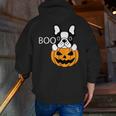 The Halloween Boston Terrier Men Zip Up Hoodie Back Print, Boston Terrier Halloween Hoodies, funny gift