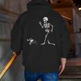 Halloween Boston Terrier And Skeleton Men Zip Up Hoodie Back Print, Boston Terrier Halloween Hoodies, funny gift
