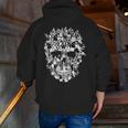 Halloween Costume Skull Boston Terrier Dog Lover Men Zip Up Hoodie Back Print, Boston Terrier Halloween Hoodies, funny gift