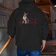 Heartbeat Boston Terrier Dog Men Zip Up Hoodie Back Print, funny gift