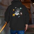 Kawaii Kids & Boys Astronaut Space Boston Terrier Dog Lover Men Zip Up Hoodie Back Print, funny gift