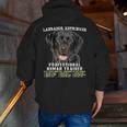 Labrador Retriever Lab Professional Human Trainer Men Zip Up Hoodie Back Print, funny gift