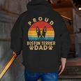 Proud Boston Terrier Dad Dog Owner Fathers Day Men Women Kids Men Zip Up Hoodie Back Print, Boston Terrier Dad Hoodies, funny gift