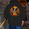 Pumpkin Boston Terrier Costume On Boston Terrier Halloween Men Zip Up Hoodie Back Print, Boston Terrier Halloween Hoodies, funny gift