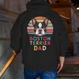 Retro Boston Terrier Dad Men Zip Up Hoodie Back Print, Boston Terrier Dad Hoodies, funny gift