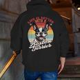 Retro Life Is Better With Boston Terrier Mom Dog Lover Men Zip Up Hoodie Back Print, Boston Terrier Mom Hoodies, funny gift