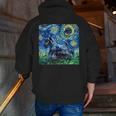 Scottish Terrier Starry Night Scotty Dog Art By Aja Men Zip Up Hoodie Back Print, funny gift