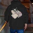 Sleepy Boston Terrier Pajama Men Women Kids Men Zip Up Hoodie Back Print, funny gift