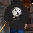 Spooky Halloween Moon Boston Terrier Boston Bull Bostie Men Zip Up Hoodie Back Print, Boston Terrier Halloween Hoodies, funny gift