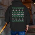 Ugly Sweater Boston Terrier Dog Christmas Dog Lover Xmas Men Women Kids Men Zip Up Hoodie Back Print, Boston Terrier Christmas Hoodies, funny gift