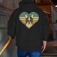 Vintage American Boston Terrier Lovers Valentine's Day Men Zip Up Hoodie Back Print, American Boston Terrier Hoodies, funny gift