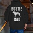 Vintage Boston Terrier Dad Dog Daddy Bostie Father Men Zip Up Hoodie Back Print, Boston Terrier Dad Hoodies, funny gift