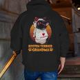 Vintage Boston Terrier Grandma Wear Sunglasses Dog Lover Men Women Girls Kids Men Zip Up Hoodie Back Print, funny gift