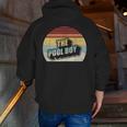 Vintage Retro The Pool Boy Men Zip Up Hoodie Back Print, funny gift