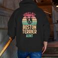 Worlds Best Boston Terrier Aunt Men Zip Up Hoodie Back Print, funny gift