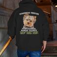 Yorkshire Terrier Yorkie Dog Professional Human Trainer Men Zip Up Hoodie Back Print, funny gift