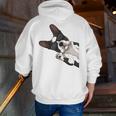 Boston Terrier Bostie Dog Kids Men Men Zip Up Hoodie Back Print, funny gift