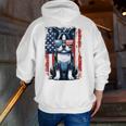 Boston Terrier Dog American USA US Flag Pets Vintage Outfit Men Zip Up Hoodie Back Print, American Boston Terrier Hoodies, funny gift