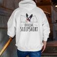 Boston Terrier Dog Lovers Sleepshirt Apparel Men Women Men Zip Up Hoodie Back Print, funny gift