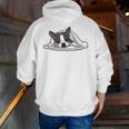 Boston Terrier Dog Official Sleeping Men Women Girls Kids Men Zip Up Hoodie Back Print, funny gift