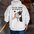 Boston Terrier Grandma Mother's Day Dog Mom Men Zip Up Hoodie Back Print, Boston Terrier Mom Hoodies, funny gift