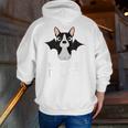Boston Terrier Halloween Shirt Did Someone Say Treat Men Zip Up Hoodie Back Print, Boston Terrier Halloween Hoodies, funny gift