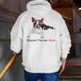 Boston Terrier Mom Bandana Boston Terrier Dog Men Zip Up Hoodie Back Print, Boston Terrier Mom Hoodies, funny gift
