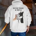 Boston Terrier Mom Dogs Mum Woman Men Zip Up Hoodie Back Print, Boston Terrier Mom Hoodies, funny gift