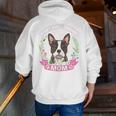 Boston Terrier Mom Mother's Day Men Zip Up Hoodie Back Print, Boston Terrier Mom Hoodies, funny gift