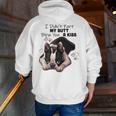 Boston Terrier Shirt I Didn't Fart My Butt Blew You A Kiss Men Zip Up Hoodie Back Print, funny gift