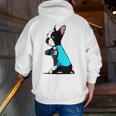 Boston Terrier Tattoos I Love Mom Men Zip Up Hoodie Back Print, Boston Terrier Mom Hoodies, funny gift