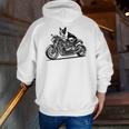 Cool Boston Terrier Riding a Motorcycle Biker Dog Lover For Men Women Kids Men Zip Up Hoodie Back Print, Boston Terrier Riding Hoodies, funny gift