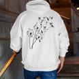 Dandelion Boston Terrier Flower Floral Bostie Tree Men Zip Up Hoodie Back Print, funny gift